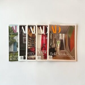 Architectural Digest Magazine Lot Of 5 July Through December 2025